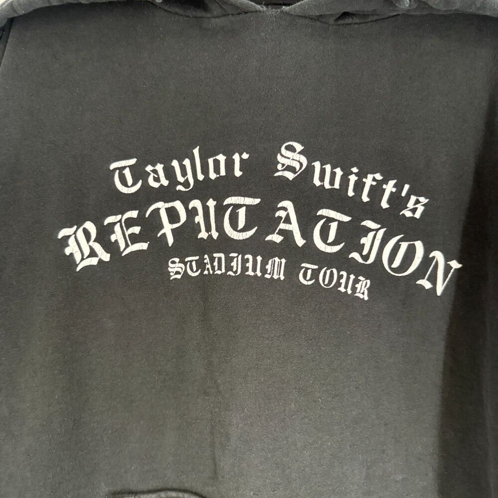 Taylor Swift Reputation Era Black Snake Hoodie Zipper Hood Stadium Tour Size S - Picture 5 of 12